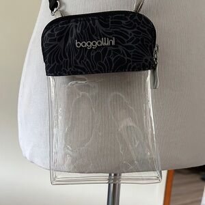 Baggallini Black and Clear Crossbody Bag